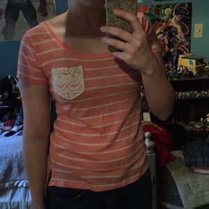 Sheer top with pocket